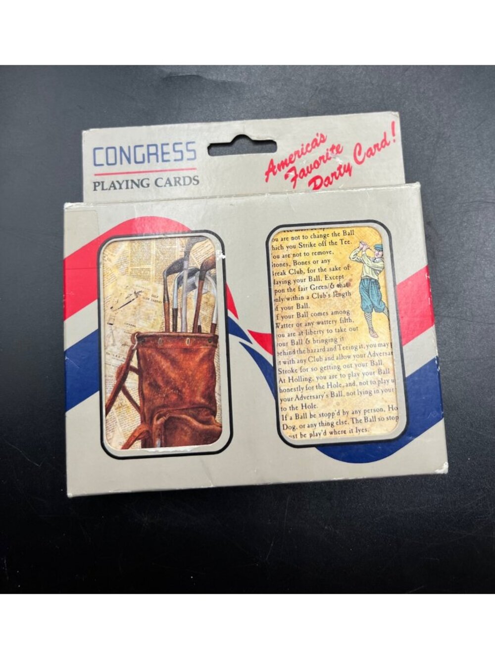Vintage Congress Golf-Themed Playing Cards Spain Complete Set In Original Box